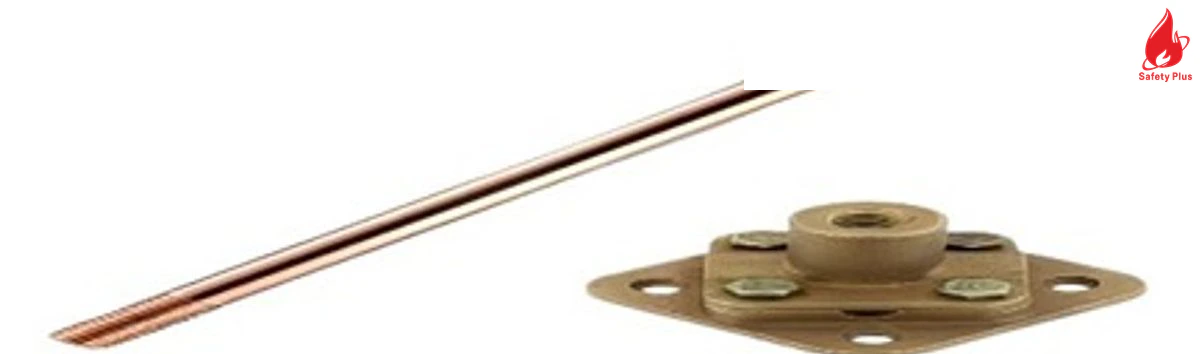 Air Terminal Device : Class II (Cooper) a. 24" length & 12.7 mm dia Solid Cooper Rod. b. Cooper made two part base ILP-01. with fittings