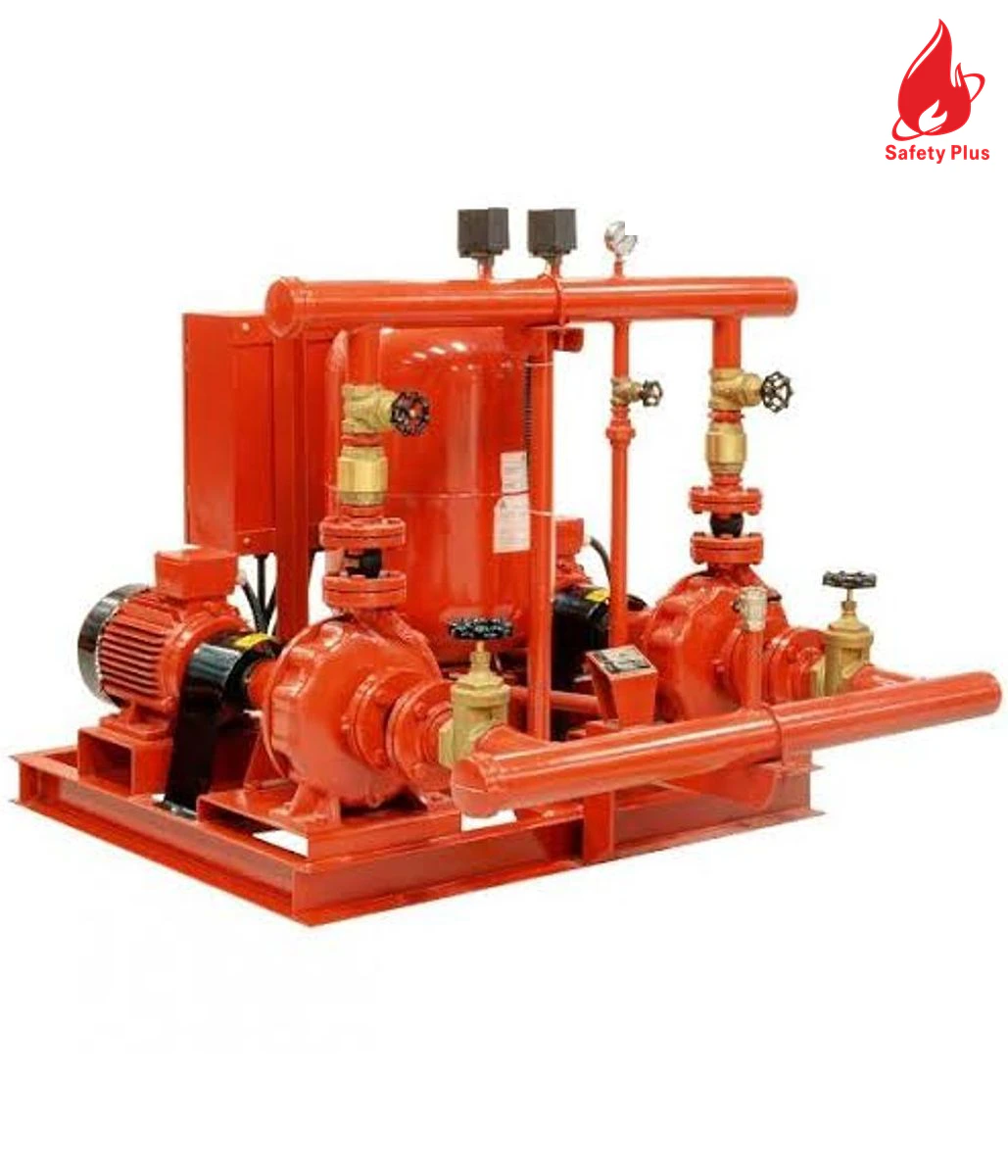Electric Motor Driven Fire Pump Pump Type: End Suction Rated Flow: 500 US GPM, Pump Rated Head: 10Bar (100 meter) Certification: Non Listed Including: Controller Diesel Engine Driven Fire pump with controller Pump Type: End Suction Rated Flow: 500 US GPM, Pump Rated Head: 10Bar (100 meter) Certification: Non Listed Including:Fuel Tank Battery Controller Electric Motor Driven Jockey Pump: Pump Type: Vertical Multistage Pump 2900 RPM, 415 V, 3 PH, 50 HZ, ENCLOSURE –TEFC Rated Flow: 20 GPM Pump Rated Head: 10.7 Bar (107 meter) Including: Controller