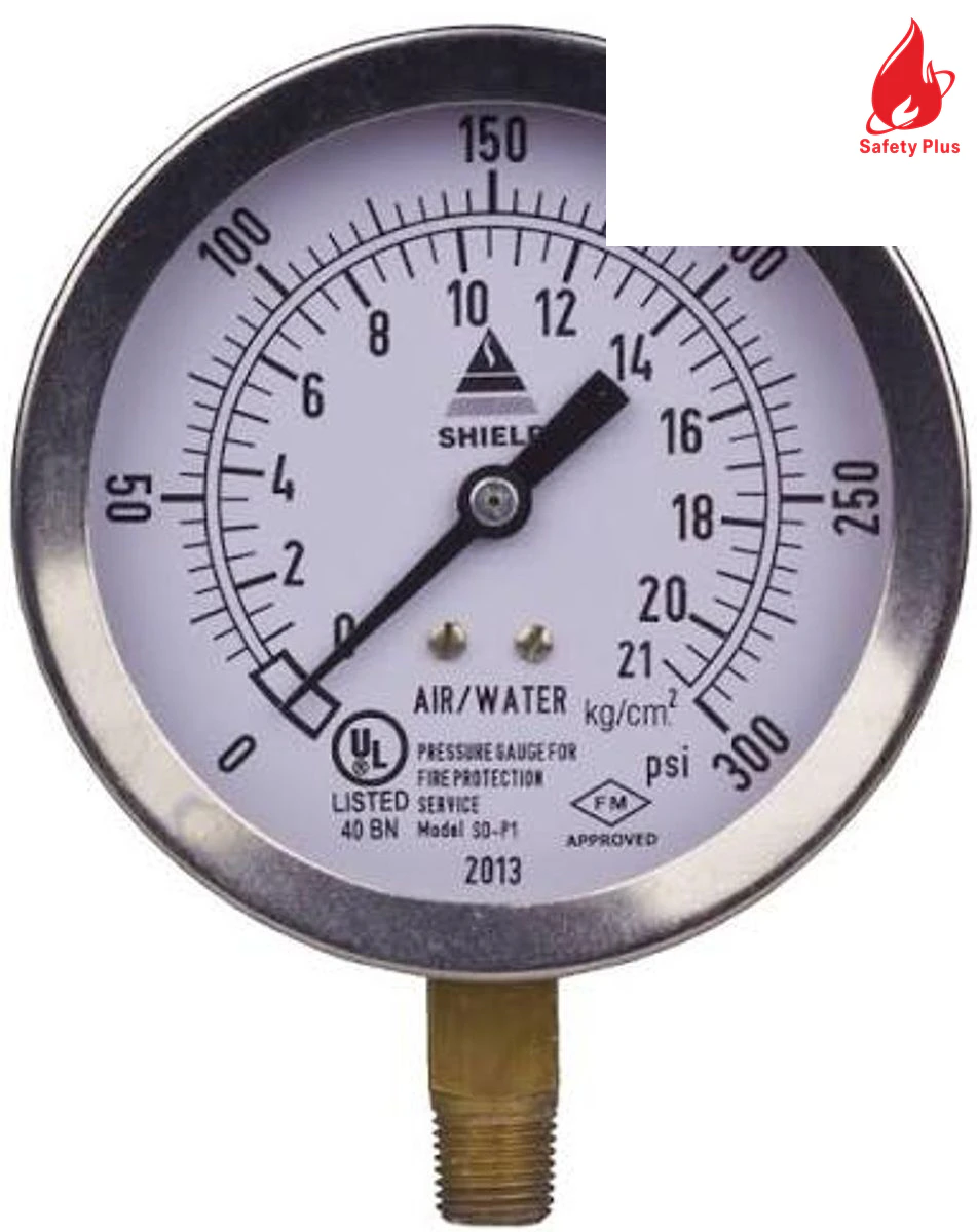 Pressure Gauge: 0-300 psi