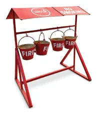 Fire Bucket Stand with Sand Buckets